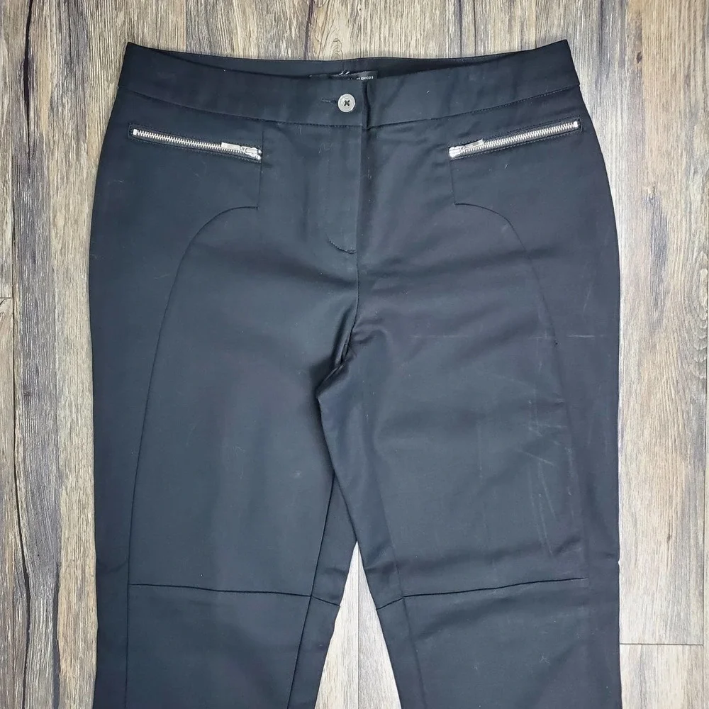 Black Label by Chico's Chino Tapered Black Dress Pants Size 4 - Picture 5 of 9
